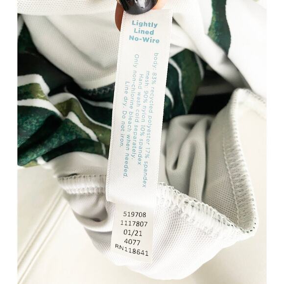 Swim By Cacique Womens Crossover One Piece Wrap Peephole Palm Print Swimsuit NWT - Picture 12 of 12